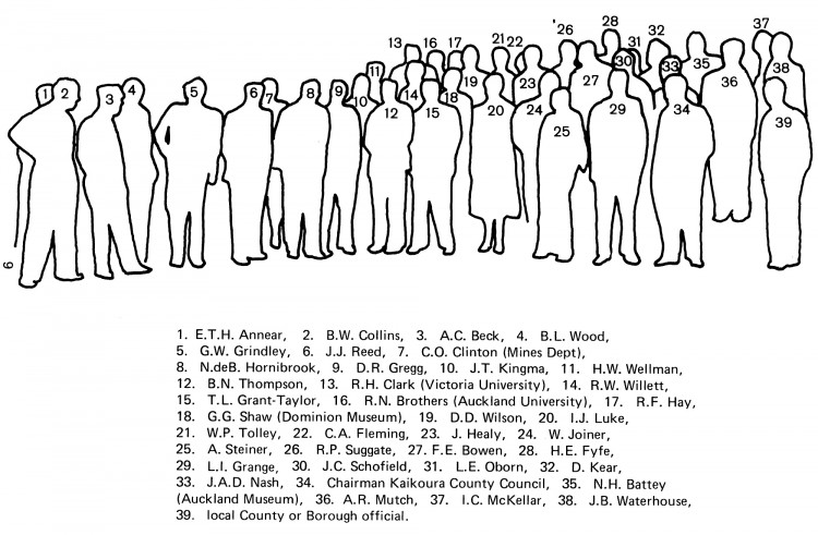Participants at the 1955 Kaikoura conference